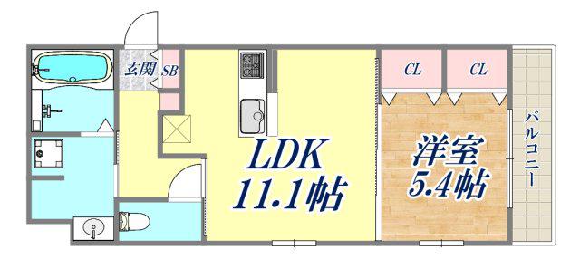 プラザ シャルム(1LDK/3階)の間取り写真