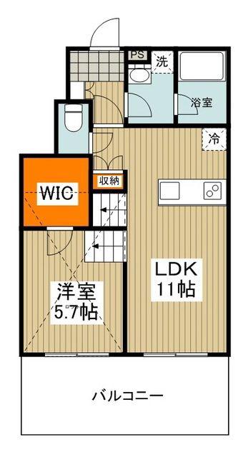 SUN BERICKS(1LDK/1階)の間取り写真