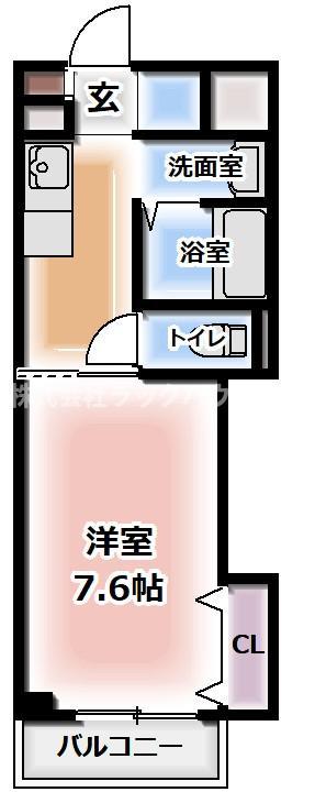 ロジュマン門真(1K/3階)の間取り写真