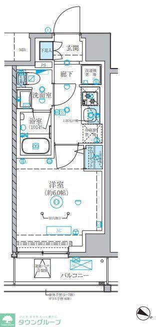 ベルシード蕨駅前通(1K/4階)の間取り写真