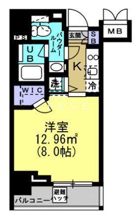 ルーラル二十四番館(1K/2階)の間取り写真