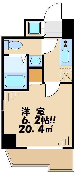 プレミアムキューブ大森本町(1K/3階)の間取り写真