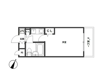 クリオ根岸弐番館(ワンルーム/2階)の間取り写真