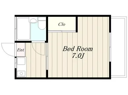 前田ハイツ(1K/2階)の間取り写真