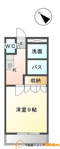 アシューレSR(1K/1階)の間取り写真