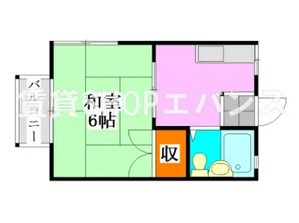 コーポパシーナ(1K/2階)の間取り写真