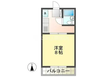 ハピネス秋葉A(1K/1階)の間取り写真