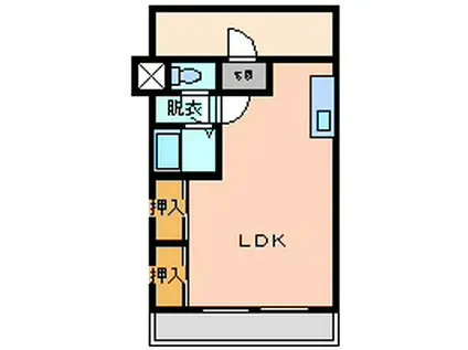 エコノプラザ熊倉(ワンルーム/3階)の間取り写真