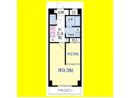 ルーセント東静岡(2K/4階)の間取り写真