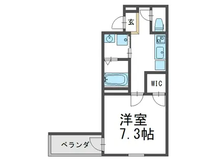 フジパレス西宮北口I番館(1K/2階)の間取り写真