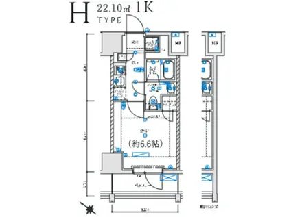 レグゼ 横濱関内(1K/3階)の間取り写真