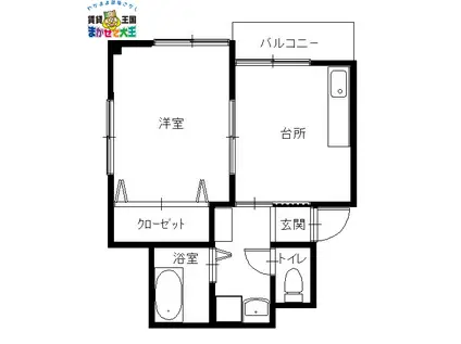 ファミールタナカ(1DK/1階)の間取り写真