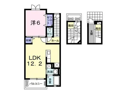 ブリーズガーデンI(1LDK/3階)の間取り写真