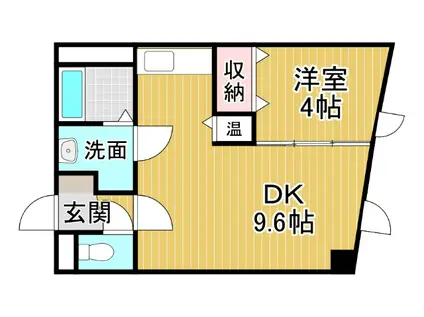 アイビーE(1DK/3階)の間取り写真