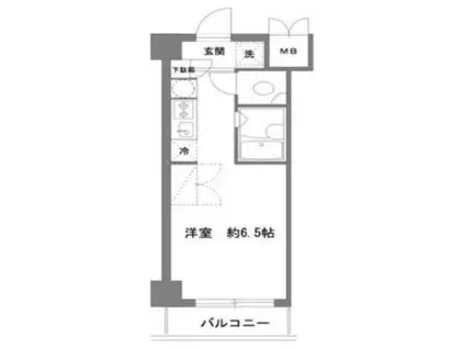 ラグゼナ本厚木(ワンルーム/4階)の間取り写真