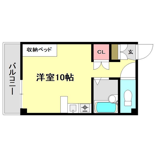 エトワール二葉(ワンルーム/3階)の間取り写真
