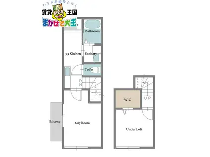 ソレイユ泉(1K/1階)の間取り写真