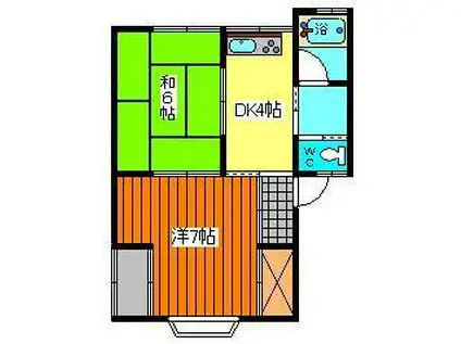 アーバンティ松美ガ丘(2DK/2階)の間取り写真