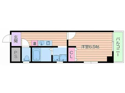 レジデンス鷺洲プリンス鷺洲(1K/10階)の間取り写真