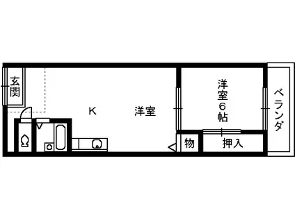 コーポ今池(1LDK/3階)の間取り写真