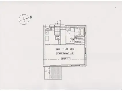 白金台アルビラ(1K/1階)の間取り写真