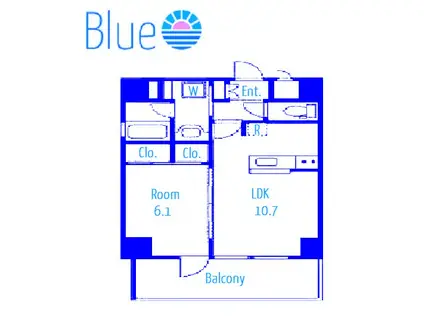 RALLY S(1LDK/9階)の間取り写真