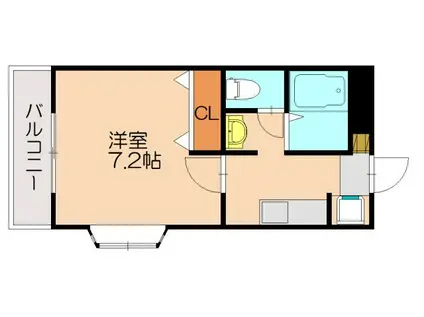 SUN MALL・M サンモール・エム(1K/1階)の間取り写真