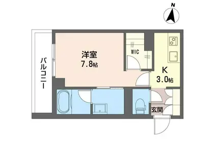 トルシーヌ下落合(1K/1階)の間取り写真