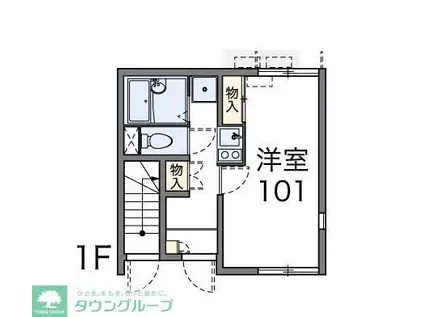 レオネクストシャイン(1K/1階)の間取り写真