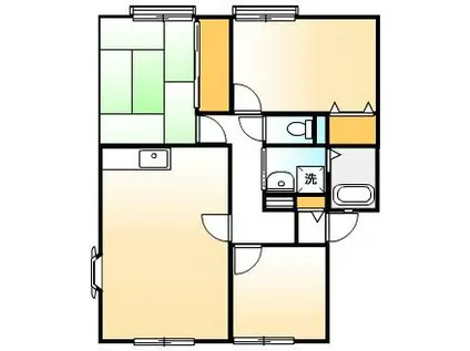 サンビレッジ城西 ペット(3LDK/1階)の間取り写真