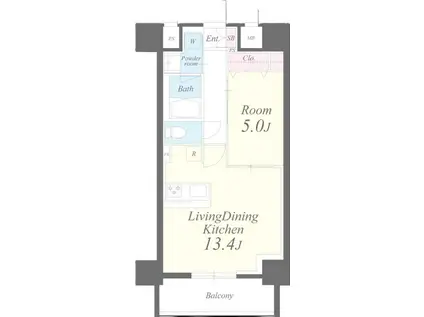 シャルマンミューズ(1LDK/11階)の間取り写真