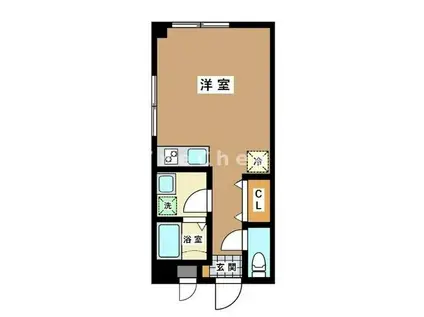 ラッピー興産ビル(ワンルーム/2階)の間取り写真