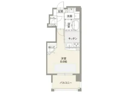 フリートフォル・ヴィラ(1K/2階)の間取り写真