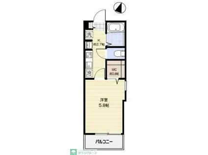 ベラージュ(1K/2階)の間取り写真