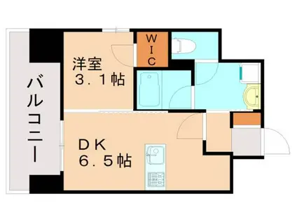 LANDICM322(1DK/7階)の間取り写真