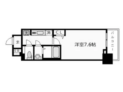 プレサンスブルーム浅草ノース(1K/6階)の間取り写真