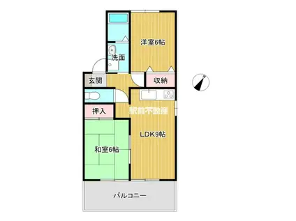 セジュール井上(2DK/1階)の間取り写真