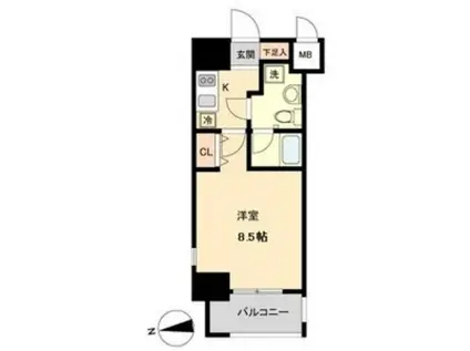 ASレジデンス上前津(1K/4階)の間取り写真