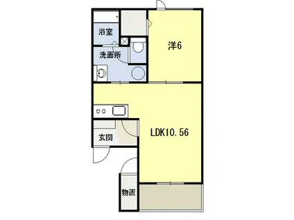 KIRARII(1LDK/1階)の間取り写真