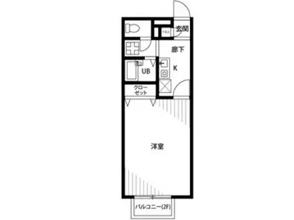 アムールCLEF(1K/1階)の間取り写真