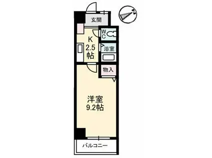 エスペランサNSコート(1K/3階)の間取り写真