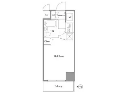 スカイコート蒲田第2(ワンルーム/11階)の間取り写真