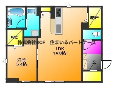 モンレーヴ本町(1LDK/1階)の間取り写真
