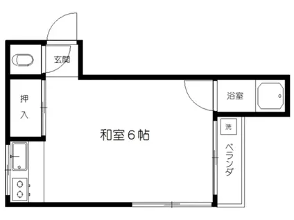 文京ハイツ(ワンルーム/1階)の間取り写真