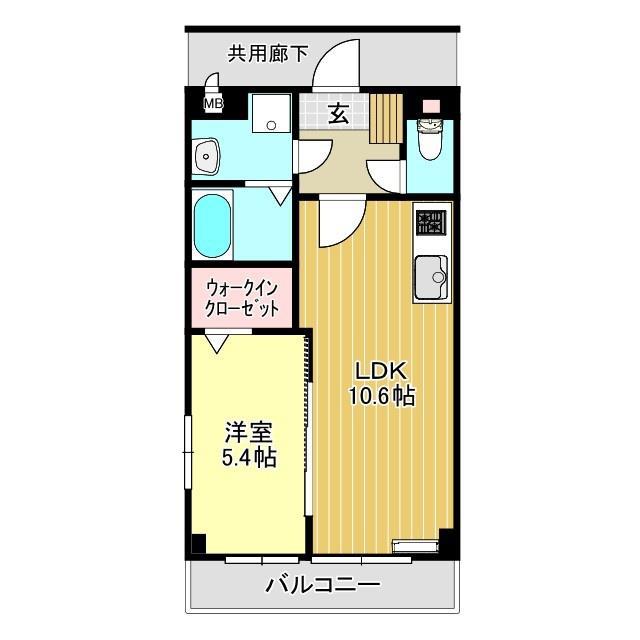 カンサレーション(1LDK/3階)の間取り写真