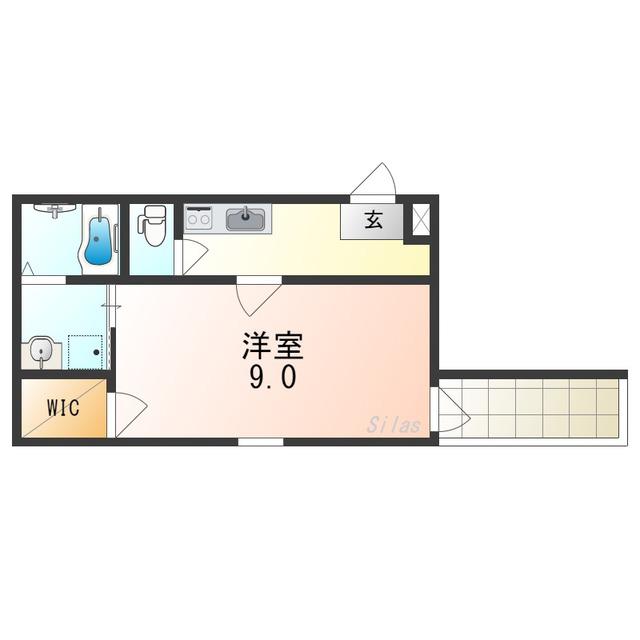 フジパレス堺南長尾II番館(1K/2階)の間取り写真