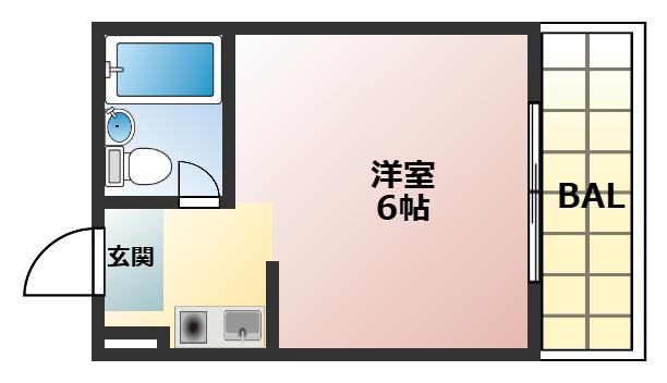 メゾン小若江(1K/3階)の間取り写真