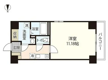 エメラルドHILL(1K/9階)の間取り写真