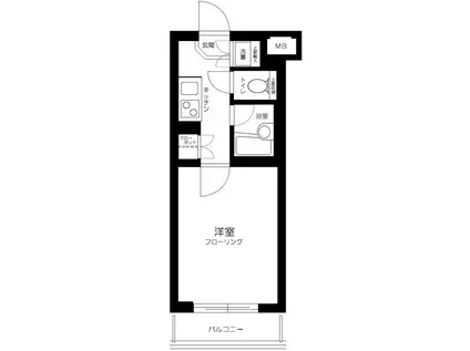 ルーブル練馬参番館(1K/2階)の間取り写真
