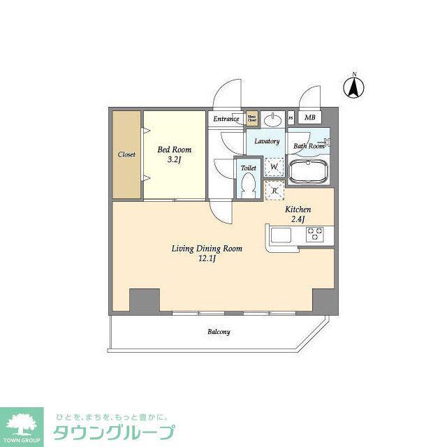 HF下赤塚レジデンス(1LDK/1階)の間取り写真